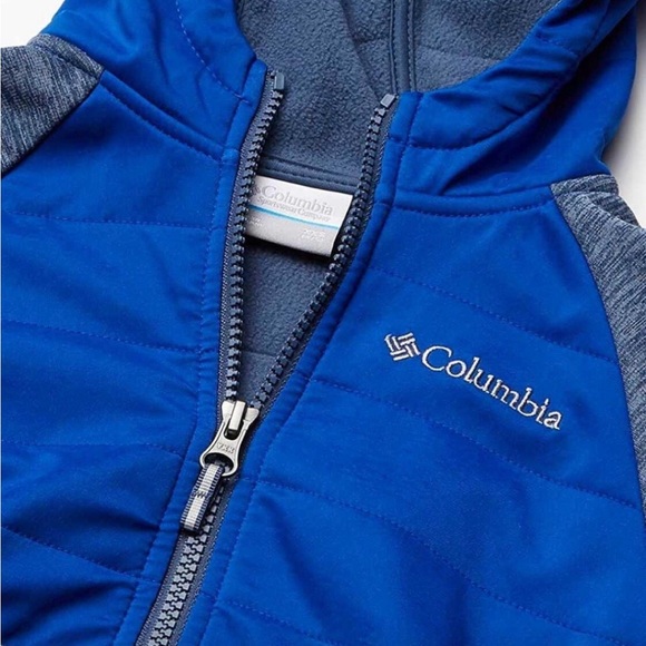 Boys Columbia Hoody Zip-up Hybrid Water Resistant Jacket NEW! Size S/8 - Picture 2 of 7
